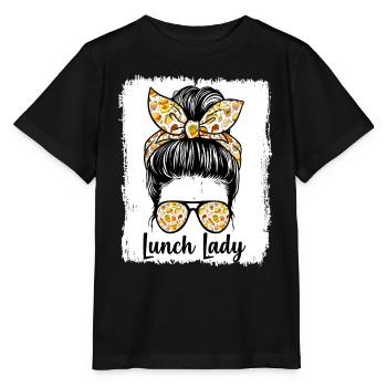 Lunch Woman Cafeteria Employee - Stanley/Stella MINI CREATOR Kids’ T-Shirt - black - Front - Mikhail (115cm)