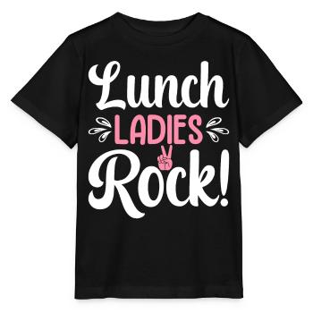Lunch ladies rock! Midday woman - Stanley/Stella MINI CREATOR Kids’ T-Shirt - black - Front - Mikhail (115cm)