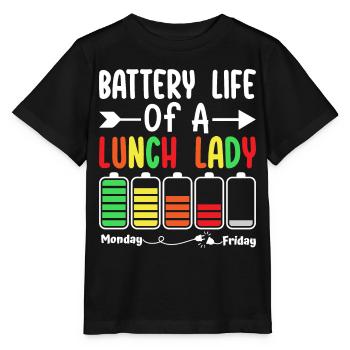 Autonomie de la batterie d’un employé dans le - T-shirt bio MINI CREATOR Stanley/Stella Enfant - noir - Devant - Mikhail (115cm)