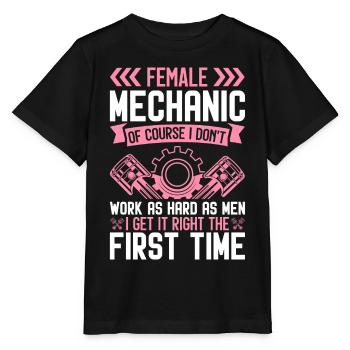 Mécanicien la première fois réparation automobile - T-shirt bio MINI CREATOR Stanley/Stella Enfant - noir - Devant - Mikhail (115cm)