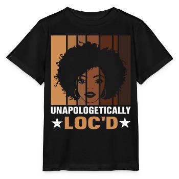Unapologetically Loc'd Melanin Brown Skin Schwarze - Stanley/Stella Kinder T-Shirt MINI CREATOR  - Schwarz - Vorne - Mikhail (115cm)
