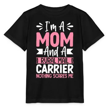 Mail Lady Mom Mail Postal Worker On - Stanley/Stella MINI CREATOR Kids’ T-Shirt - black - Front - Mikhail (115cm)