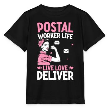 Postal workers deliver postal workers - Stanley/Stella MINI CREATOR Kids’ T-Shirt - black - Front - Mikhail (115cm)