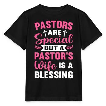 Pfarrersfrau Segen Christliche Kirche Leiterin - Stanley/Stella Kinder T-Shirt MINI CREATOR  - Schwarz - Vorne - Mikhail (115cm)