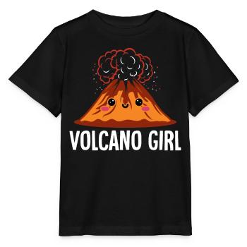 Volcano Girl Volcanoes Volcano Lover Geology - Stanley/Stella MINI CREATOR Kids’ T-Shirt - black - Front - Mikhail (115cm)