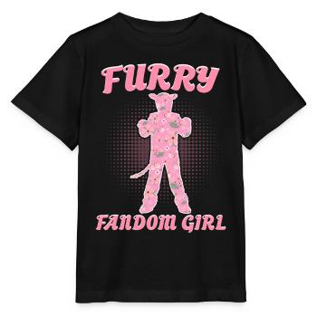 Pelzige Fandom Mädchen Pelzige Fandom Pelzige - Stanley/Stella Kinder T-Shirt MINI CREATOR  - Schwarz - Vorne - Mikhail (115cm)