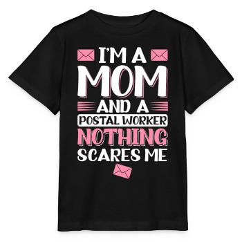Mom and postal workers Postal workers - Stanley/Stella MINI CREATOR Kids’ T-Shirt - black - Front - Mikhail (115cm)