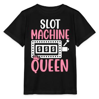 Slot Machine Queen Casino Lover Queen - Stanley/Stella Kinder T-Shirt MINI CREATOR  - Schwarz - Vorne - Mikhail (115cm)
