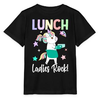 Lunch ladies rock! Lunch Lady Cafeteria Crew - Stanley/Stella MINI CREATOR Kids’ T-Shirt - black - Front - Mikhail (115cm)