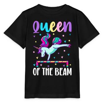Queen Of The Beam Gymnastics Cartwheel Gymnast - Stanley/Stella MINI CREATOR Kids’ T-Shirt - black - Front - Mikhail (115cm)