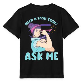 Artiste de cils Amateur de cils a besoin de vous - T-shirt bio MINI CREATOR Stanley/Stella Enfant - noir - Devant - Mikhail (115cm)