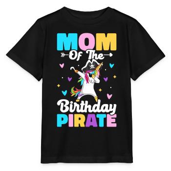 Mom of the Birthday Pirate Pirates Birthday Pirate - Stanley/Stella MINI CREATOR Kids’ T-Shirt - black - Front - Mikhail (115cm)