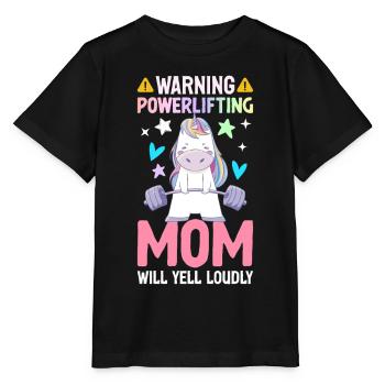 Powerlifting Mom Yell Loudly Powerlifter - Stanley/Stella MINI CREATOR Kids’ T-Shirt - black - Front - Mikhail (115cm)