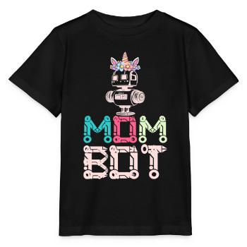 Mom Bot Roboter Roboter Ingenieur Mom Illustration - Stanley/Stella Kinder T-Shirt MINI CREATOR  - Schwarz - Vorne - Mikhail (115cm)