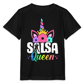 Salsa Queen Salsa Dancer Salsa Dance Illustration - T-shirt bio MINI CREATOR Stanley/Stella Enfant - noir - Devant - Mikhail (115cm)