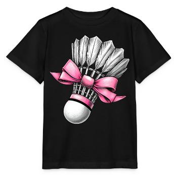 Coquette noeud Badminton Volant Ruban Rose Maman - T-shirt bio MINI CREATOR Stanley/Stella Enfant - noir - Devant - Mikhail (115cm)