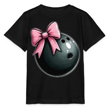 Coquette bowling bowling équipe Ruban rose - T-shirt bio MINI CREATOR Stanley/Stella Enfant - noir - Devant - Mikhail (115cm)