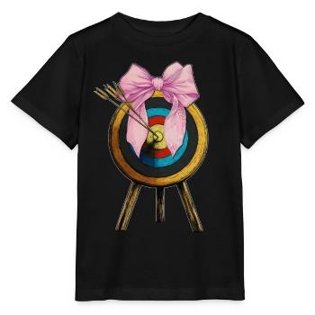 Coquette Arc Tir à l’arc Arc et Flèche - T-shirt bio MINI CREATOR Stanley/Stella Enfant - noir - Devant - Mikhail (115cm)