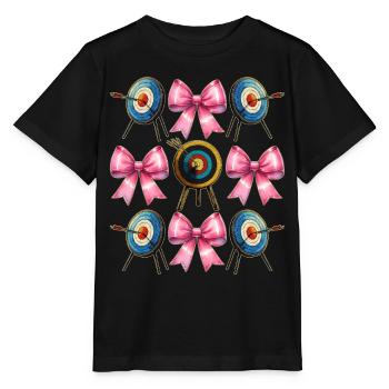 Coquette Arc Tir à l’arc Arc et Flèche - T-shirt bio MINI CREATOR Stanley/Stella Enfant - noir - Devant - Mikhail (115cm)