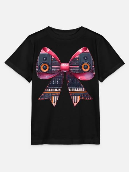 Coquette Bow Tontechniker Tontechniker - Stanley/Stella Kinder T-Shirt MINI CREATOR - Schwarz