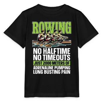 Aviron aquatique Pas de mi-temps Pas de temps mort Sports nautiques - T-shirt bio MINI CREATOR Stanley/Stella Enfant - noir - Devant - Mikhail (115cm)