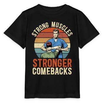 Physiothérapeute Muscles forts Physiothérapeute - T-shirt bio MINI CREATOR Stanley/Stella Enfant - noir - Devant - Mikhail (115cm)