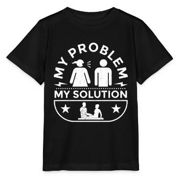 Kinésithérapeute Mon problème Mon pictogramme Papa Maman - T-shirt bio MINI CREATOR Stanley/Stella Enfant - noir - Devant - Mikhail (115cm)