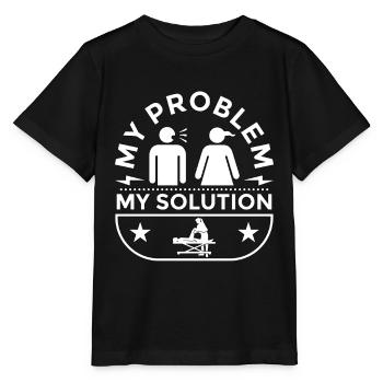 Kinésithérapeute Mon problème Mon pictogramme Maman Papa - T-shirt bio MINI CREATOR Stanley/Stella Enfant - noir - Devant - Mikhail (115cm)
