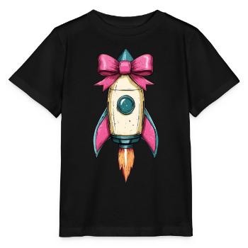 Coquette proue fusée spatiale navette spatiale - T-shirt bio MINI CREATOR Stanley/Stella Enfant - noir - Devant - Mikhail (115cm)
