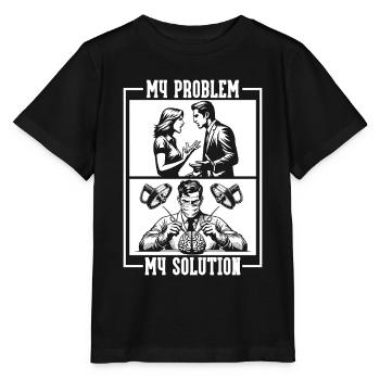 Neurochirurgien Mon problème Ma solution Pictogramme Papa - T-shirt bio MINI CREATOR Stanley/Stella Enfant - noir - Devant - Mikhail (115cm)