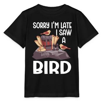 Observation des oiseaux Mignon Amoureux des oiseaux - T-shirt bio MINI CREATOR Stanley/Stella Enfant - noir - Devant - Mikhail (115cm)