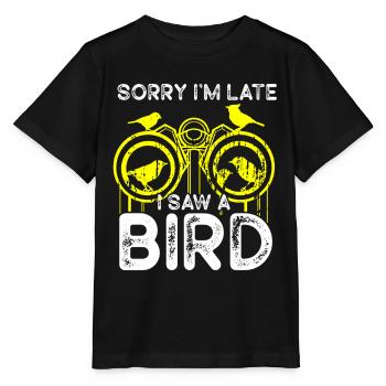 Observation des oiseaux Mignon Amoureux des oiseaux - T-shirt bio MINI CREATOR Stanley/Stella Enfant - noir - Devant - Mikhail (115cm)