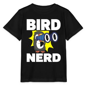Observation des oiseaux Mignon Amoureux des oiseaux - T-shirt bio MINI CREATOR Stanley/Stella Enfant - noir - Devant - Mikhail (115cm)