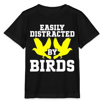 Observation des oiseaux Mignon Amoureux des oiseaux - T-shirt bio MINI CREATOR Stanley/Stella Enfant - noir - Devant - Mikhail (115cm)