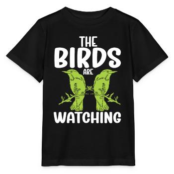 Observation des oiseaux Mignon Amoureux des oiseaux - T-shirt bio MINI CREATOR Stanley/Stella Enfant - noir - Devant - Mikhail (115cm)