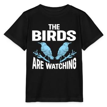 Observation des oiseaux Mignon Amoureux des oiseaux - T-shirt bio MINI CREATOR Stanley/Stella Enfant - noir - Devant - Mikhail (115cm)