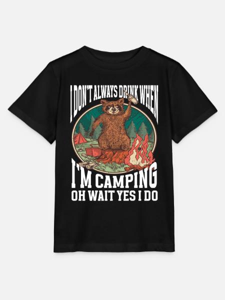 Camping Campfire Camper - Stanley/Stella Kinder T-Shirt MINI CREATOR - Schwarz