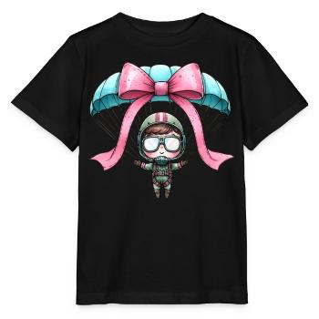 Coquette Bow Parachutisme - T-shirt bio MINI CREATOR Stanley/Stella Enfant - noir - Devant - Mikhail (115cm)