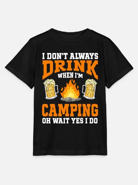 Camping Campfire Camper - Stanley/Stella Kinder T-Shirt MINI CREATOR  - Schwarz
