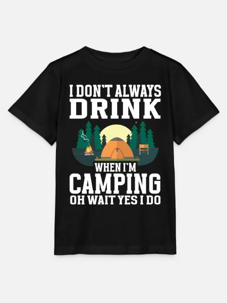 Camping Campfire Camper - Stanley/Stella Kinder T-Shirt MINI CREATOR - Schwarz