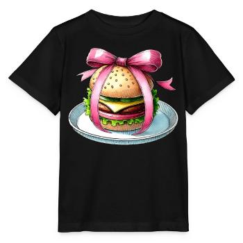 Coquette Bow Burger Hamburger Ruban Rose Maman - T-shirt bio MINI CREATOR Stanley/Stella Enfant - noir - Devant - Mikhail (115cm)
