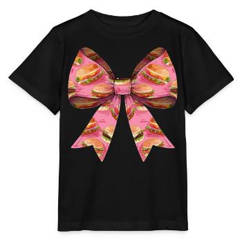 Coquette Bow Burger Hamburger Ruban Rose Maman - T-shirt bio MINI CREATOR Stanley/Stella Enfant - noir - Devant - Mikhail (115cm)