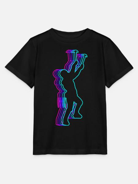 Retro Felsklettern Felskletterer Bouldern - Stanley/Stella Kinder T-Shirt MINI CREATOR  - Schwarz