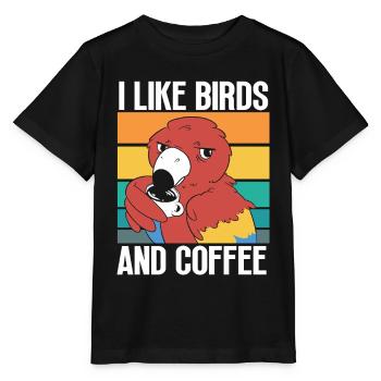 Observation des oiseaux Mignon Amoureux des oiseaux - T-shirt bio MINI CREATOR Stanley/Stella Enfant - noir - Devant - Mikhail (115cm)
