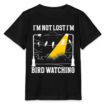 Observation des oiseaux Mignon Amoureux des oiseaux - T-shirt bio MINI CREATOR Stanley/Stella Enfant - noir - Devant - Mikhail (115cm)