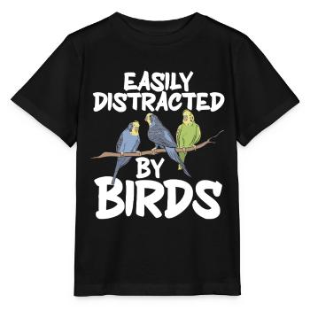 Observation des oiseaux Mignon Amoureux des oiseaux - T-shirt bio MINI CREATOR Stanley/Stella Enfant - noir - Devant - Mikhail (115cm)