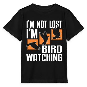 Observation des oiseaux Mignon Amoureux des oiseaux - T-shirt bio MINI CREATOR Stanley/Stella Enfant - noir - Devant - Mikhail (115cm)