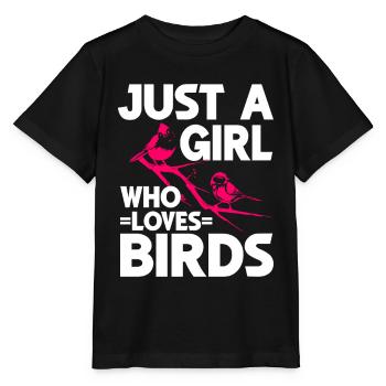 Observation des oiseaux Mignon Amoureux des oiseaux - T-shirt bio MINI CREATOR Stanley/Stella Enfant - noir - Devant - Mikhail (115cm)
