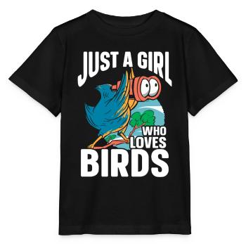 Observation des oiseaux Mignon Amoureux des oiseaux - T-shirt bio MINI CREATOR Stanley/Stella Enfant - noir - Devant - Mikhail (115cm)