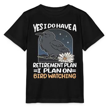 Observation des oiseaux Mignon Amoureux des oiseaux - T-shirt bio MINI CREATOR Stanley/Stella Enfant - noir - Devant - Mikhail (115cm)